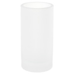 Toothbrush Holder, Gedy TI98-02, Free Standing White and Glass Tumbler